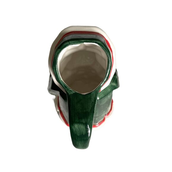 Vintage Boston Warehouse Yuletide Santa Pitcher Hand Painted Holiday Festivities - Picture 5 of 9